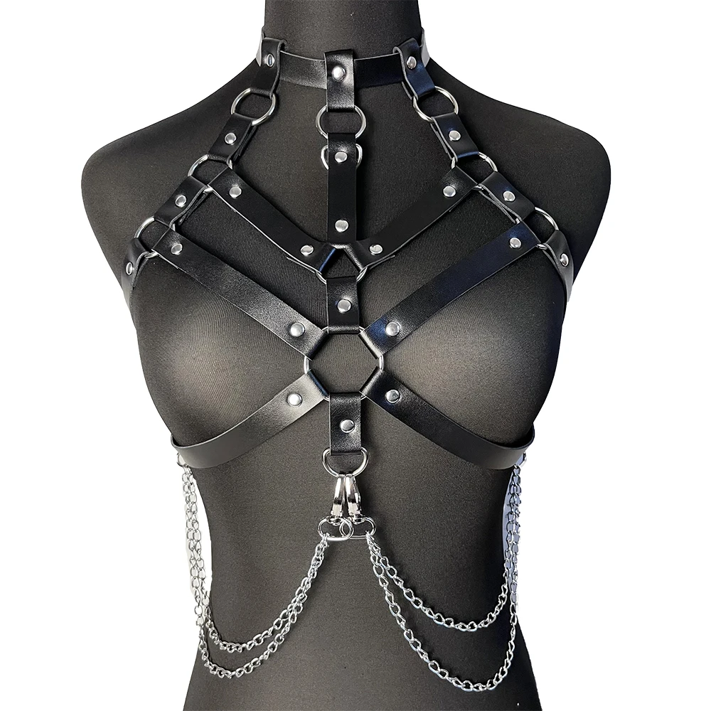harness woman belt bondage chest harness leather lingerie sexy corset gothic clothes women sexy underwear fetish bdsm suspenders harness woman belt bondage chest harness leather lingerie sexy corset gothic clothes women sexy underwear fetish bdsm suspenders