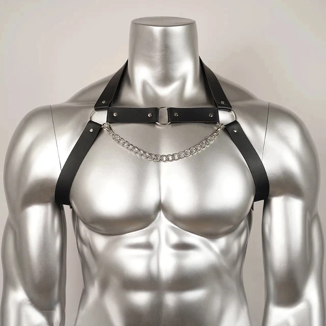 pu leather chest harness for men, adjustable suspenders, bondage body harness, gothic clothing accessories, fashion pu leather chest harness for men, adjustable suspenders, bondage body harness, gothic clothing accessories, fashion